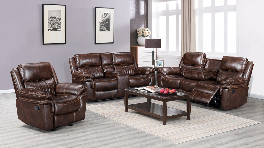 Hampton Collection Reclining Loveseat Brown | Comfort Meets Style