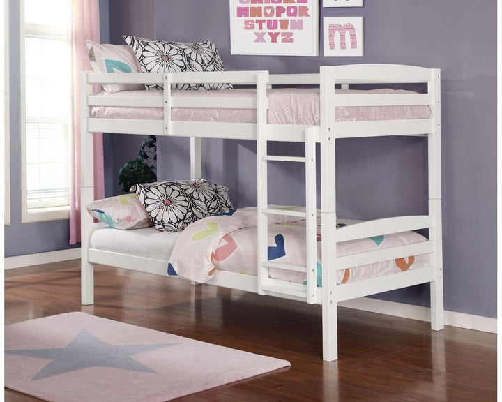 Twin over Twin Bunk Bed Gray