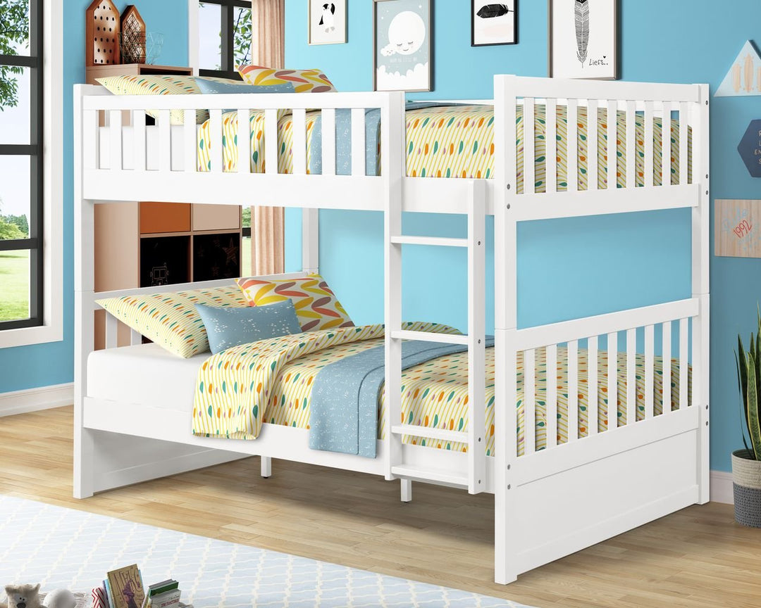 Full over Full Bunk Bed White