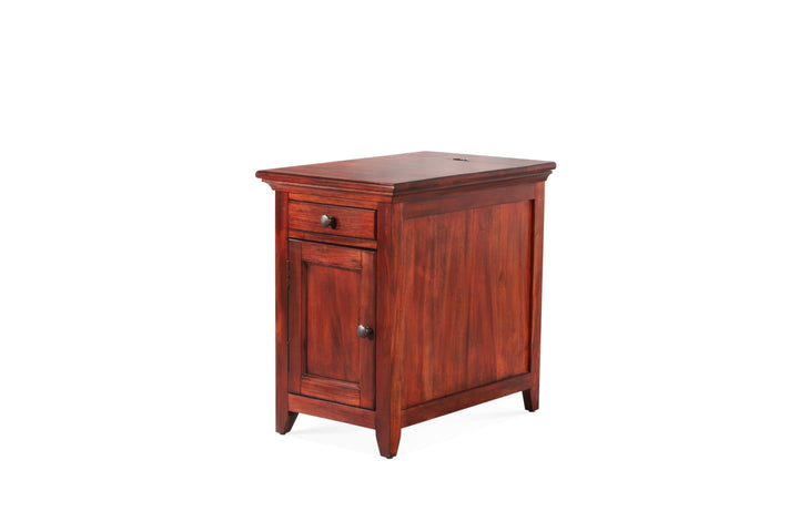 New Traditions Power Chairside Table - Mahogany