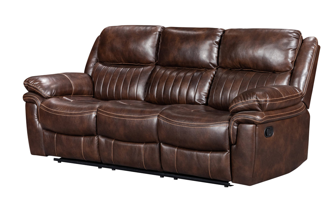 Hampton Collection Reclining Sofa Brown | Comfort Meets Style