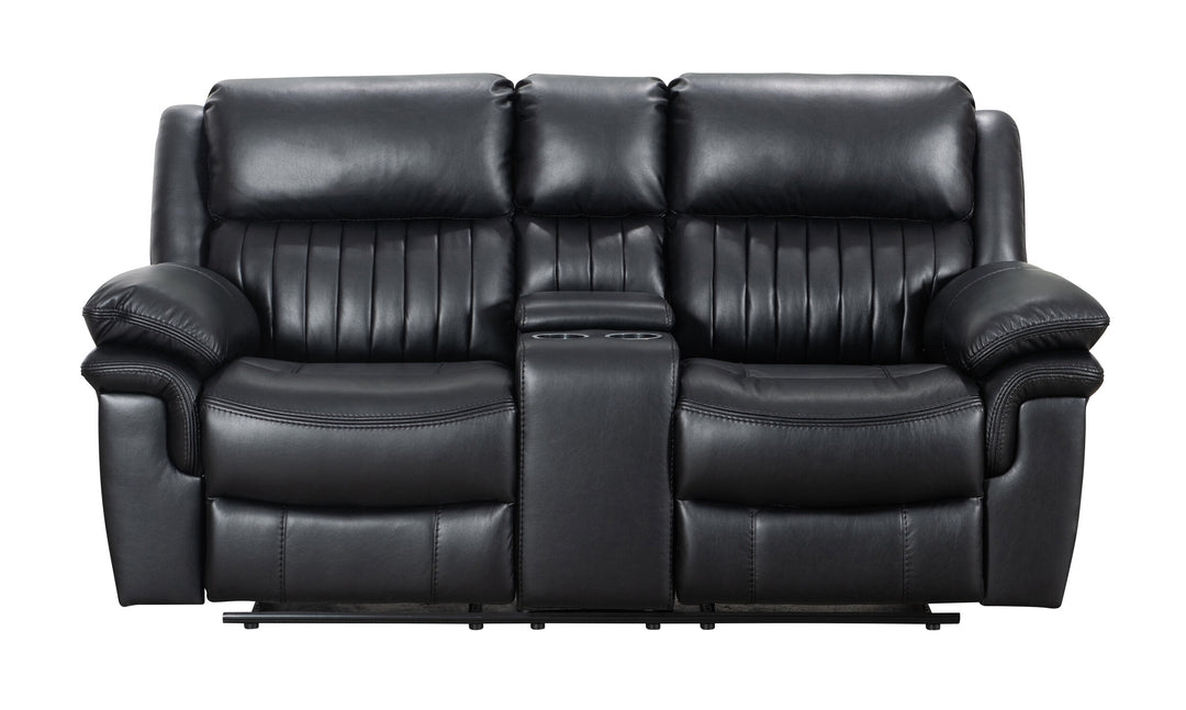 Hampton Collection Reclining Loveseat Black | Comfort Meets Style