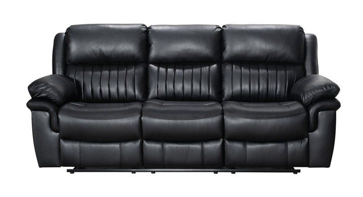 Hampton Collection Reclining Sofa Black | Comfort Meets Style