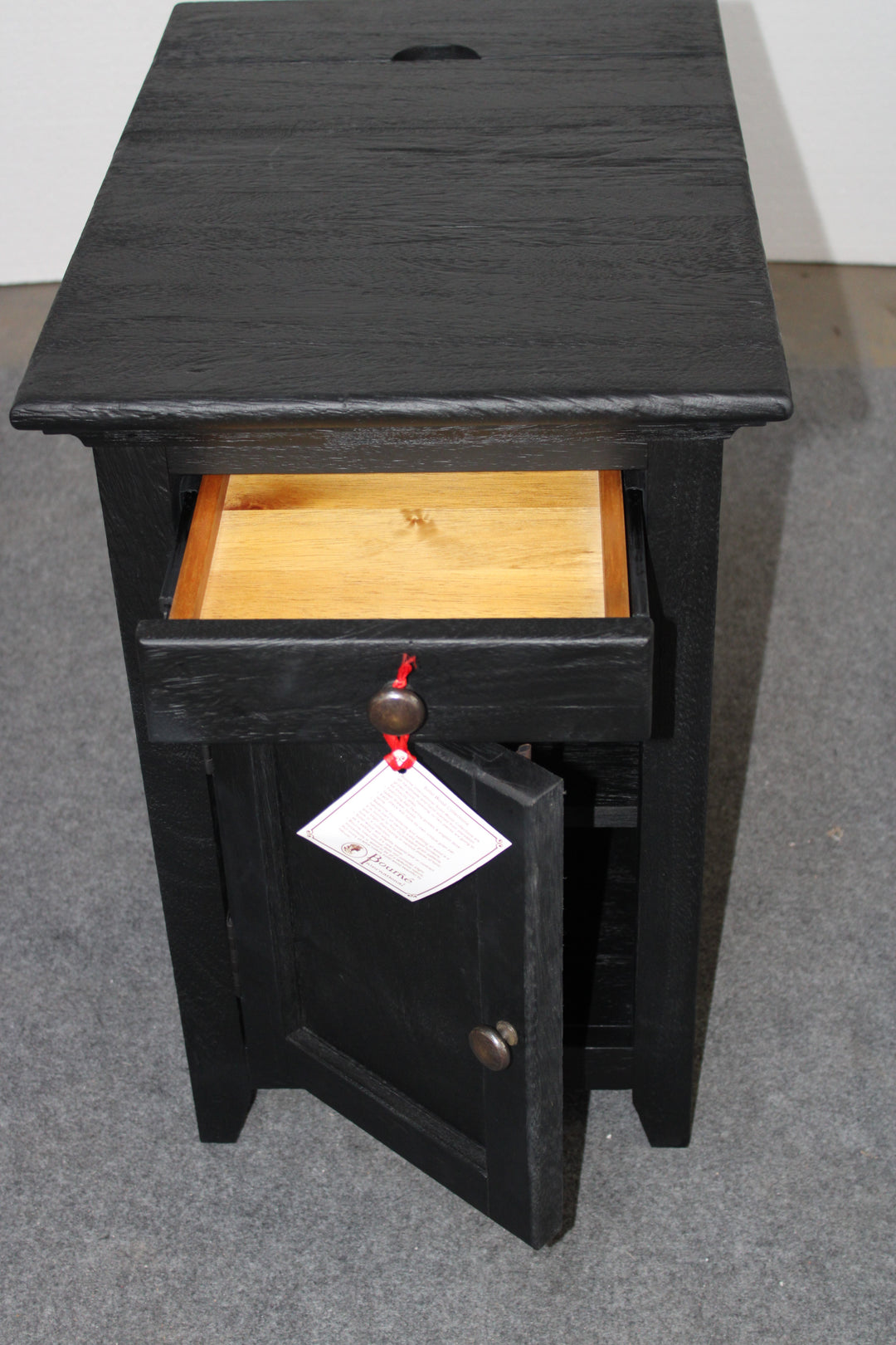 New Traditions Power Chairside Table - Black