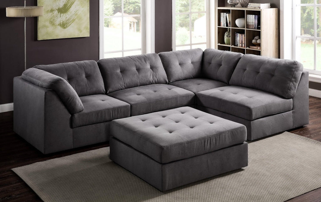 Grey Sectional | Includes Ottoman